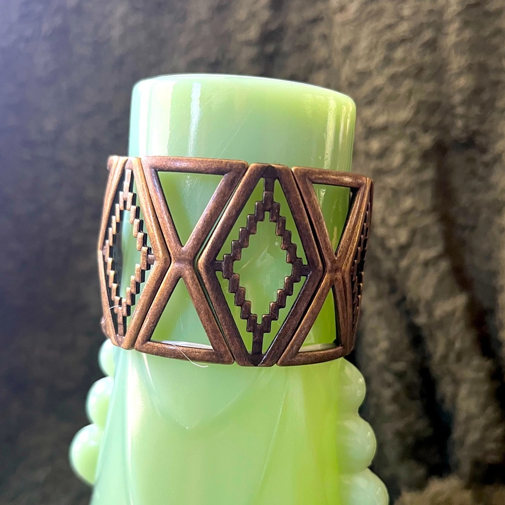 Geometric Bronze Bracelet